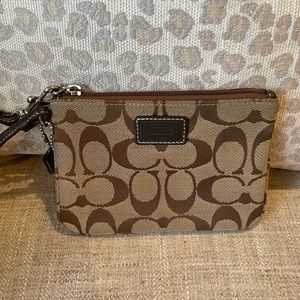 Coach wristlet, light brown